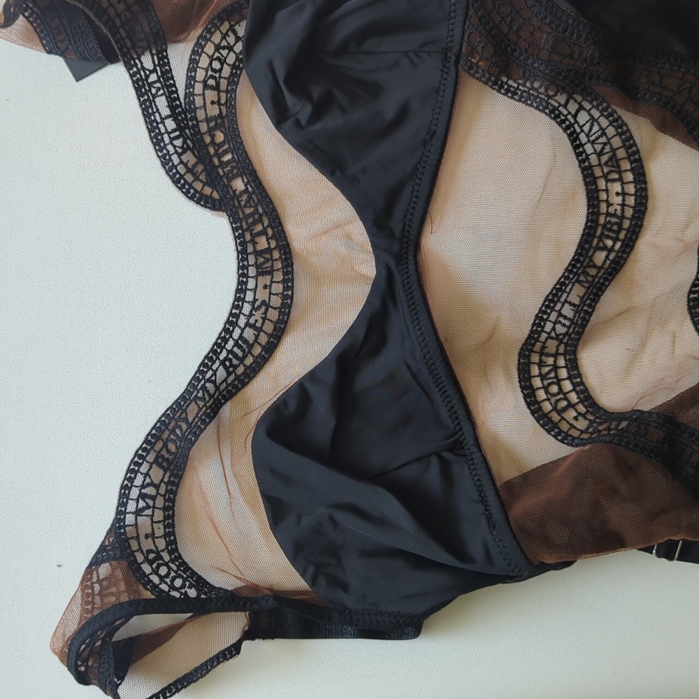 Thistle and Spire Manifesto Black and Toffee Bodysuit - Picture 5 of 8